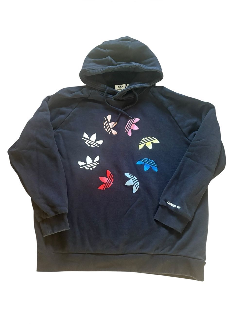 Adidas Originals Black Adicolor Shattered Trefoil Hoodie Mens XL Cotton
